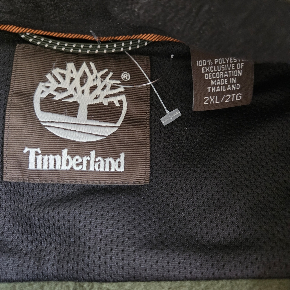 Timberland Men’s Olive Green Fleece Zip Vest - Picture 6 of 6